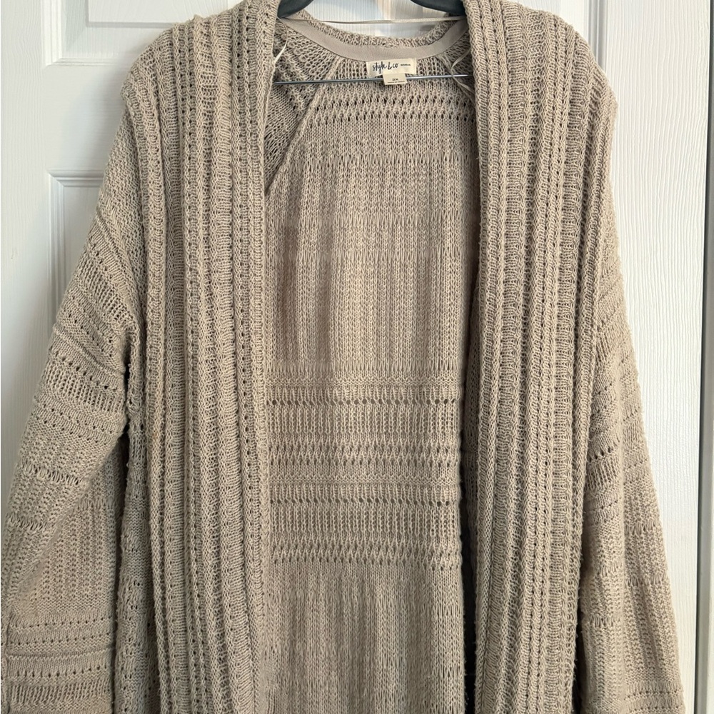 Style & Co. Women's Tan Cardigan Sweater